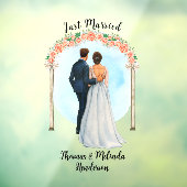 Brautgroom Alter Rose anpassen Nur verheiratetes A Fensteraufkleber (Blatt 3)