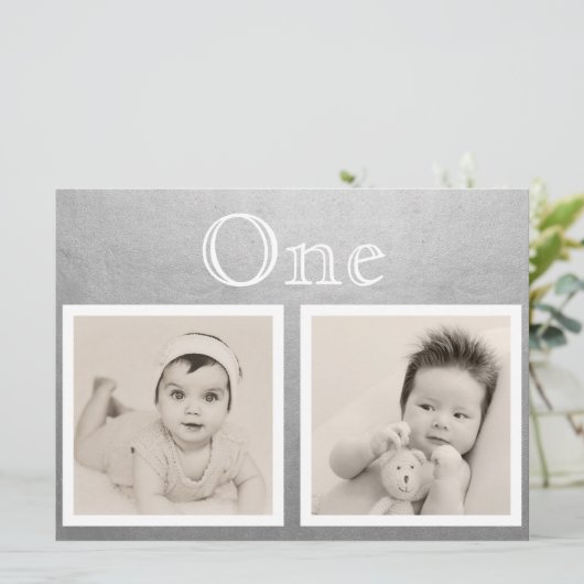 Brautgroom Custom Age Silver Tischnummer (Stehend Vorderseite)