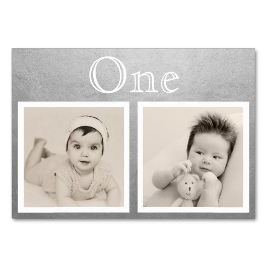 Brautgroom Custom Age Silver Tischnummer (Rückseite)