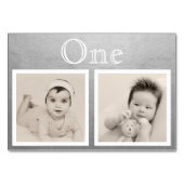 Brautgroom Custom Age Silver Tischnummer (Vorderseite)