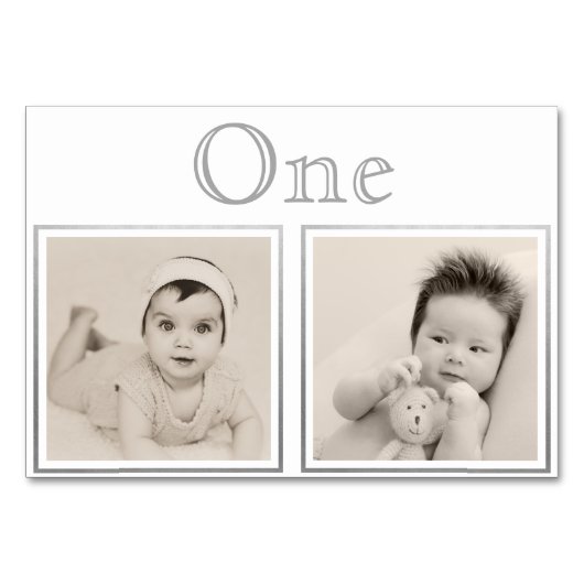 Brautgroom Custom Age Silver Tischnummer (Rückseite)