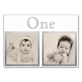 Brautgroom Custom Age Silver Tischnummer (Vorderseite)