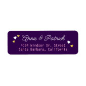 Brautgroom Hochzeit adressiert Liebe Hört Lila (Vorne)