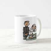 Brautgroom Priester Kirche Hochzeitsbuch Kaffeetasse (VorderseiteRechts)
