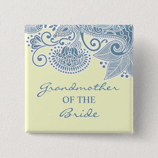 Brautgroßmutter viktorianischer Hochzeitsknopf Button (Vorderseite)