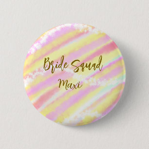 Brautgruppe golden pastellrosa farbenfroh glänzend button