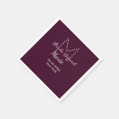 Brautgruppe Name Monogramm Brautjungfer Mauve Serviette (Ecke)