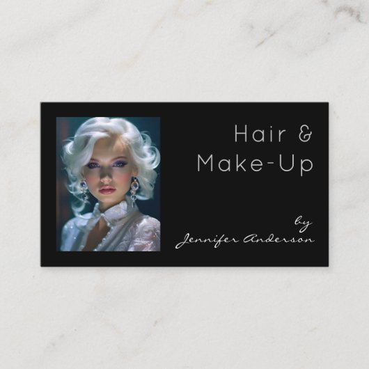 Brauthaar-Stylist-Make-up-Kosmetologe Visitenkarte (Vorderseite)