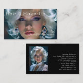 Brauthaar-Stylist-Make-up-Kosmetologe Visitenkarte (Vorne/Hinten)