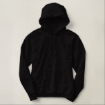 Brauthoodie mit dem Namen und dem wedding Jahr des Bestickter Hoodie<br><div class="desc">Schwarzer Brauthoodie mit tan Western-Schriftart für die Braut und den Bräutigam.  Der Name des Paares im Schriftart des hellen Tan mit Jahr der Hochzeit in der Mitte. Großes Brautparty- oder Verlobungsgeschenk.</div>