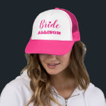 Brauthügel, Probe Dusche oder Junggeselinnen-Absch Truckerkappe<br><div class="desc">Adorable Bride Hat für Ihre Hochzeit oder Bachelorette Wochenende!</div>