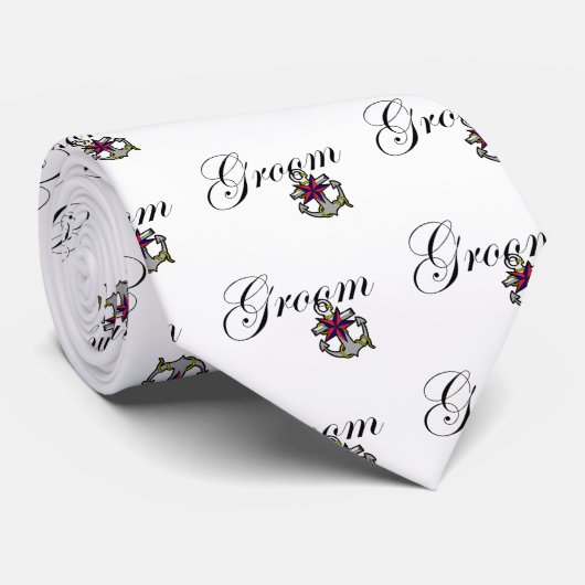 Bräutigam-Anker Krawatte (Gerollt)