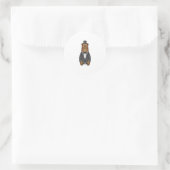 Bräutigam Bär mit Jacke Runder Aufkleber (Tasche)