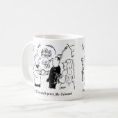 Bräutigam bei einer Hochzeit Cartoon zu personalis Kaffeetasse (Vorderseite Links)