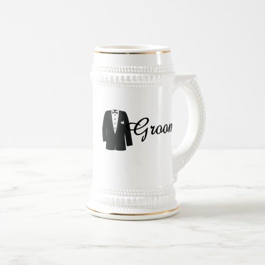 Bräutigam Bierglas (VorderseiteRechts)