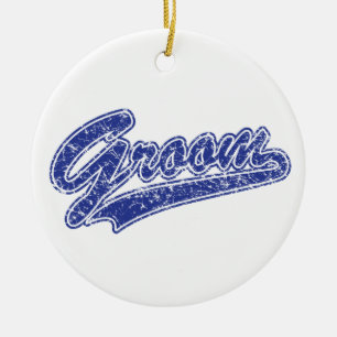 Bräutigam Blau Keramikornament