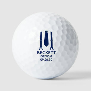 Bräutigam Blaue Krawatte Golfball