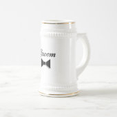 Bräutigam Bowtie Bierglas (VorderseiteRechts)