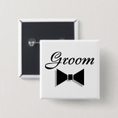 Bräutigam Bowtie Button (Vorne & Hinten)
