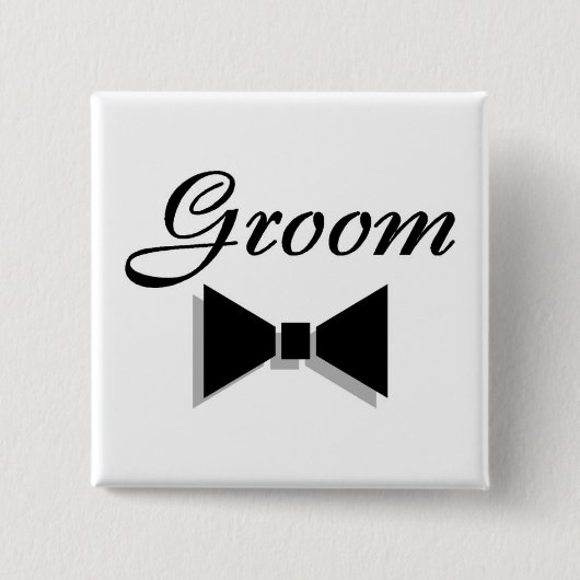 Bräutigam Bowtie Button (Vorderseite)