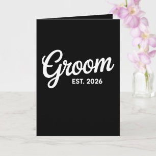 Bräutigam ca. 2026 passend zur Hochzeitsvorbereitu Karte