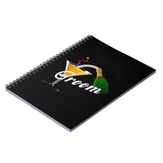 Bräutigam-Champagne-Toast Notizblock (Linke Seite)