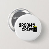 Bräutigam-Crew-Bier Button (Vorne & Hinten)