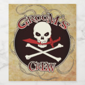 Bräutigam-Crew Weinetikett (Einzelnes Label)