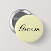 Bräutigam-Elfenbein-Knopf Button (Vorne & Hinten)