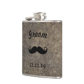 Bräutigam Flask Schnurrbart Flachmann (Links)