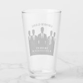 Bräutigam Gang Männer im Anzug Junggesellenabschie Glas (Rückseite)