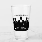 Bräutigam Gang Männer im Anzug Junggesellenabschie Glas (Vorderseite)