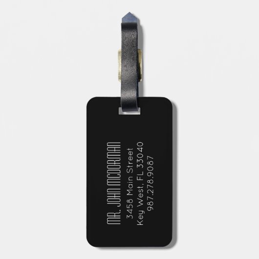 Bräutigam-Gepäckanhänger Gepäckanhänger (Rückseite vertikal)