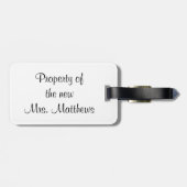 Bräutigam-Gepäckanhänger Gepäckanhänger (Rückseite horizontal)