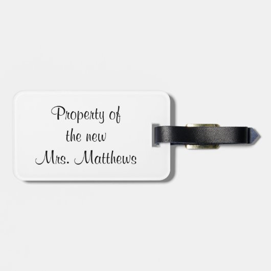 Bräutigam-Gepäckanhänger Gepäckanhänger (Rückseite horizontal)