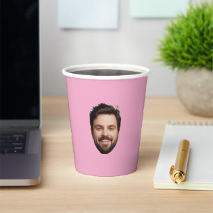 Bräutigam Gesicht Rosa Junggesellinnenabschied Brä Pappbecher