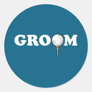 Bräutigam Golfball Golfer Männer Junggeselle lusti Runder Aufkleber