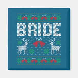 Bräutigam hässlicher Weihnachtspullover verheirate Magnet