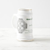 Bräutigam-irischer Segen-keltisches Kreuz Stein Bierglas (Vorderseite Links)