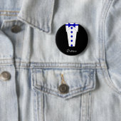 Bräutigam-Knopf (blau) Button (Beispiel)
