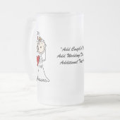 Bräutigam-kundengerechte GlasTasse Mattglas Bierglas (Vorderseite Links)