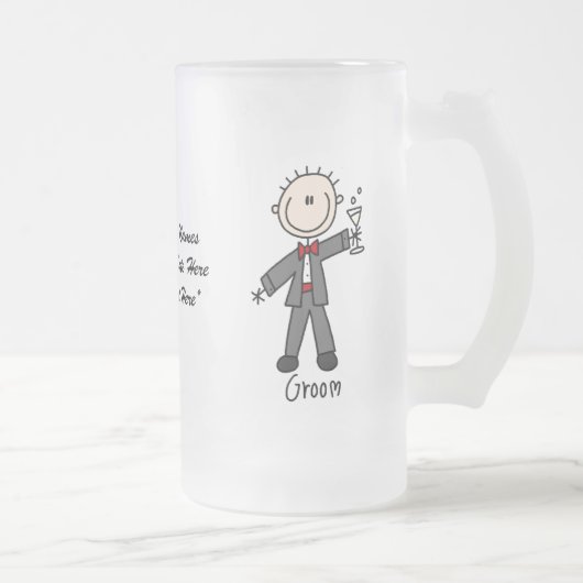 Bräutigam-kundengerechte GlasTasse Mattglas Bierglas (Rechts)