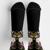 Bräutigam Lila Blumenstrauß auf schwarz Socken (Oben)