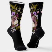 Bräutigam Lila Blumenstrauß auf schwarz Socken (Gewinkelt)