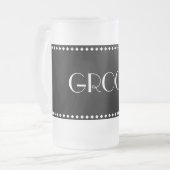 Bräutigam-mattierte Tasse (Vorderseite Links)