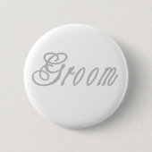 Bräutigam-noble Grau Button (Vorderseite)