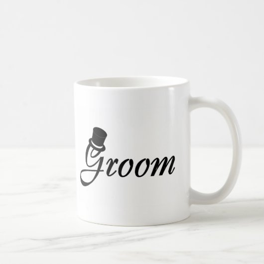 Bräutigam (Schwarz-Zylinder) Kaffeetasse (Rechts)