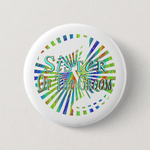 Bräutigam-Schwester-Knopf Button