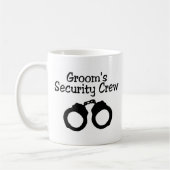 Bräutigam-Sicherheits-Crew-Handschellen Kaffeetasse (Links)