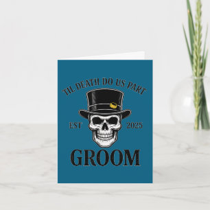 Bräutigam Skelett gothische Halloween-Hochzeit Karte